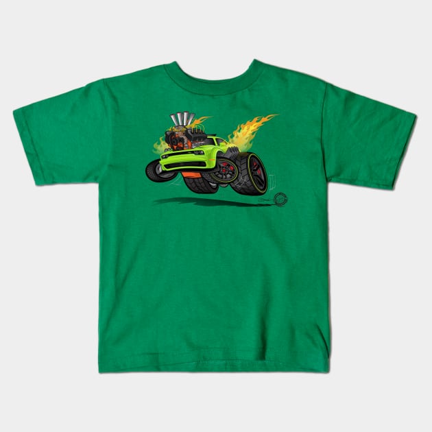 2019 Scat Pack Flames Kids T-Shirt by Goin Ape Studios